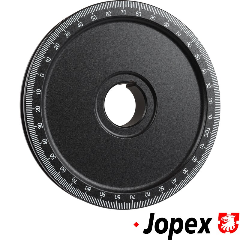 Black Aluminium Crankshaft Pulley - White Timing Marks - Type 1 Engines