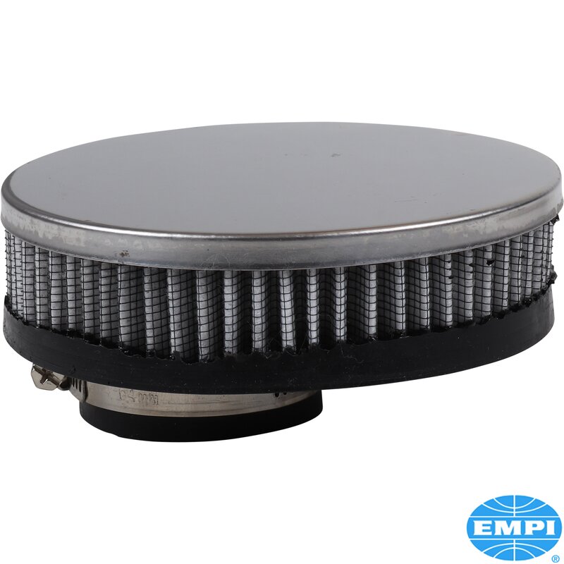 Luftfilter, rundt, 2 3/8" høyt. For EPC 34 og Weber 34 IKT-forgassere