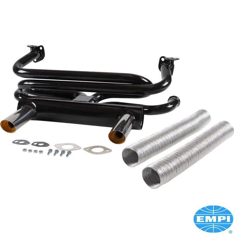 EMPI Single Quiet Pack Exhaust System - Type 1 Engines (Not 1200cc)