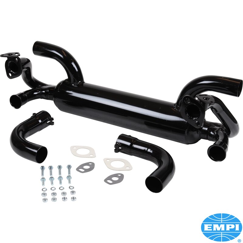 T181 73-75 EMPI 2 Tip Exhaust - Black