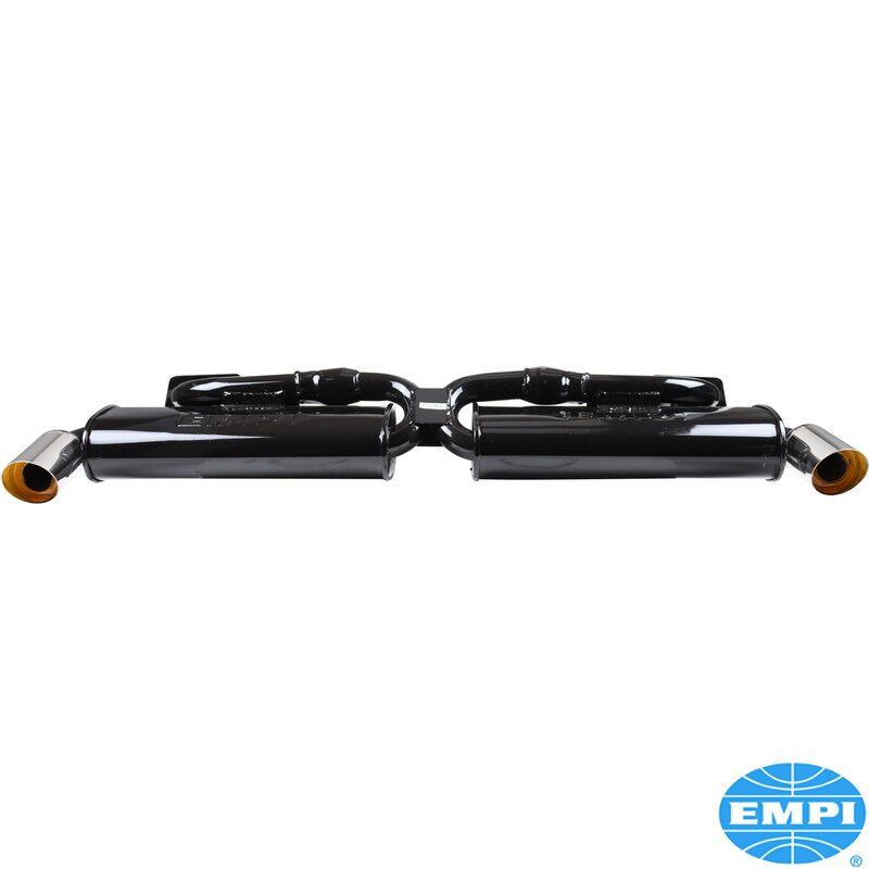 Baywindow Bus EMPI Twin Quiet Pack Exhaust System - Type 4 Engines