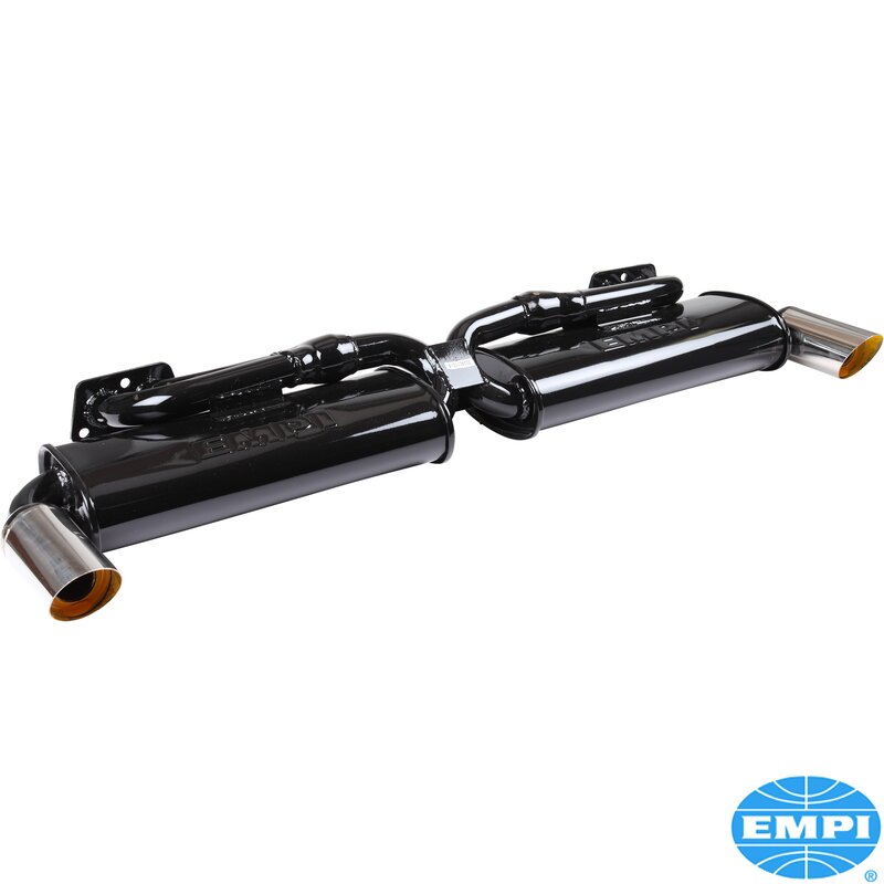 Baywindow Bus EMPI Twin Quiet Pack Exhaust System - Type 4 Engines