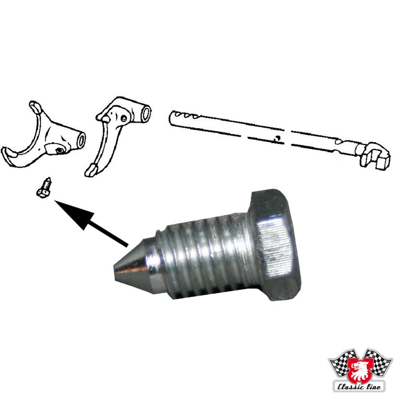 Bolt for girskift, M8x14