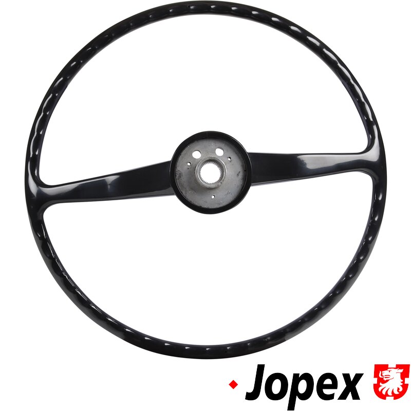 Beetle Steering Wheel - Black With Semi D Horn Push - 1960-71