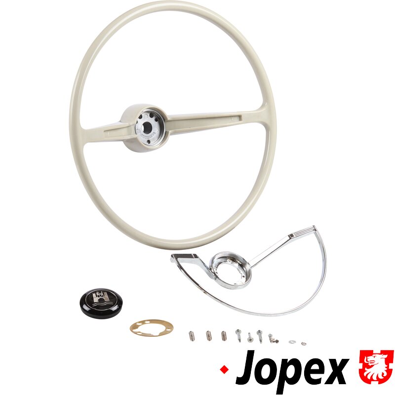 Beetle Steering Wheel - Grey With Semi D Horn Push - 1960-71