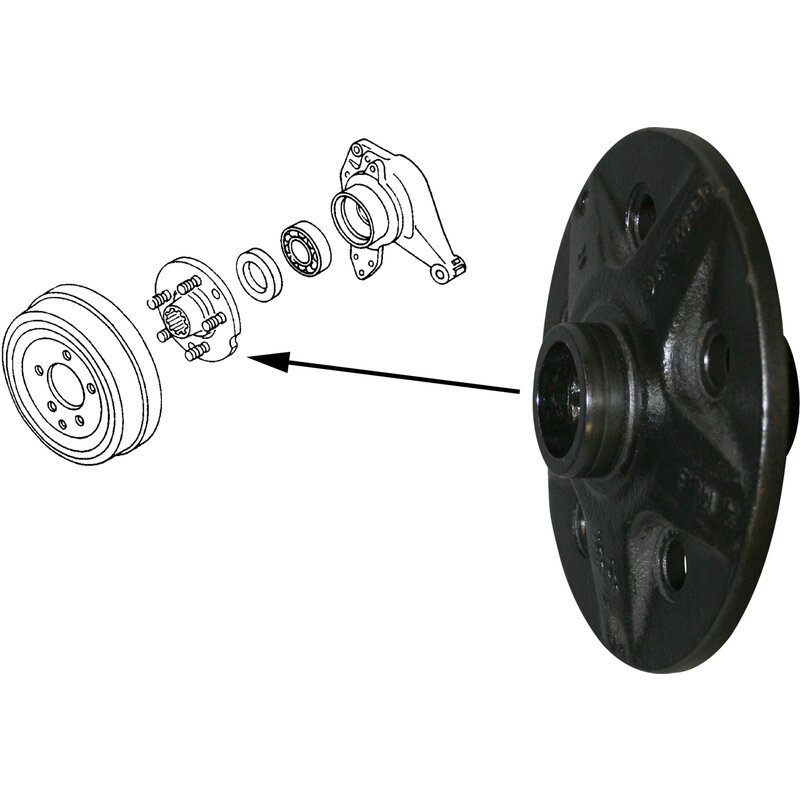 Baywindow Buse Rear Hub - Reconditioned Original