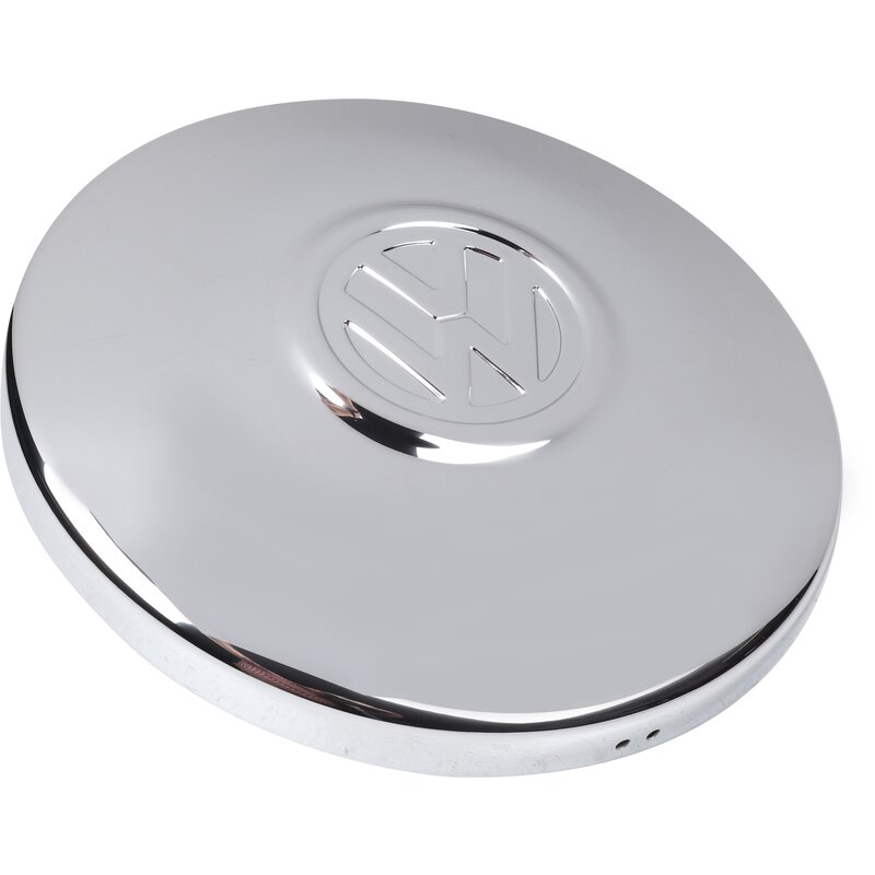 Navkapsel, krom, med VW-logo
