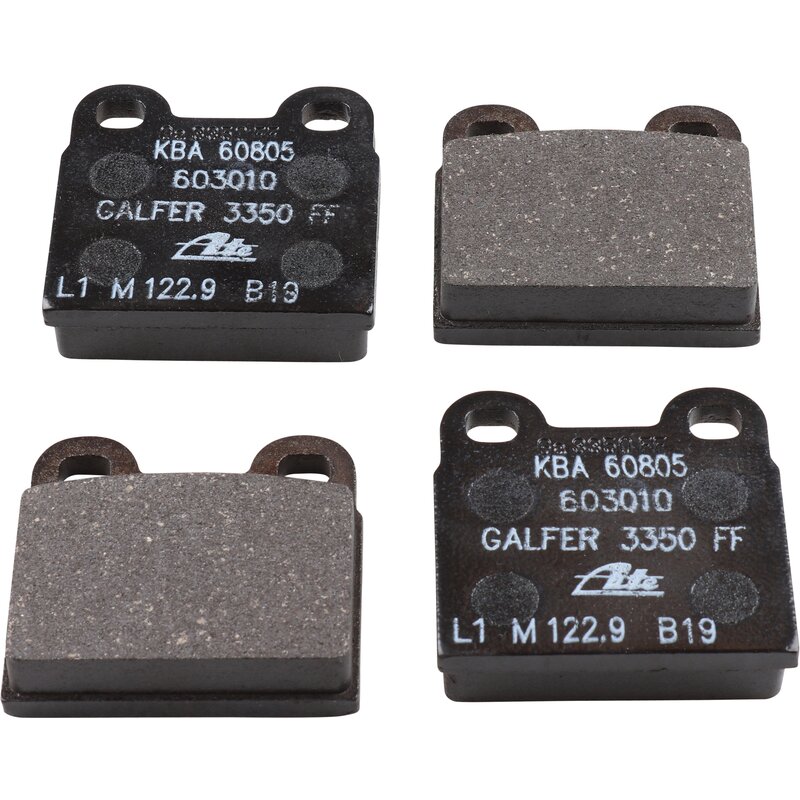 Front Brake Pads (Square 2 Pin) - T1, KG (1972 ONLY), T3 (1965-71) - ATE