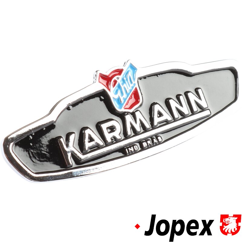 Emblem «Karmann». Kraftig støpt versjon.