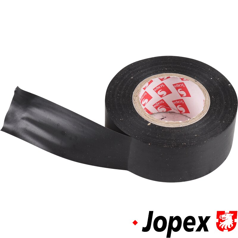 Støtfangertape, 25 mm bredde, 20 m rull, svart
