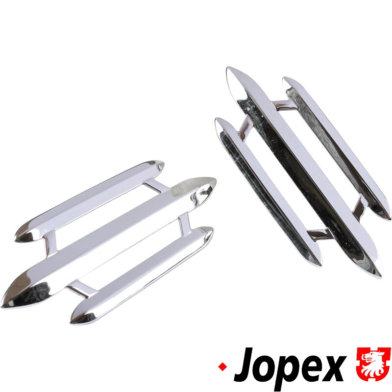 Horngrillsett, 3-bars modell, 2 deler. Kraftig støpt metall, forkrommet