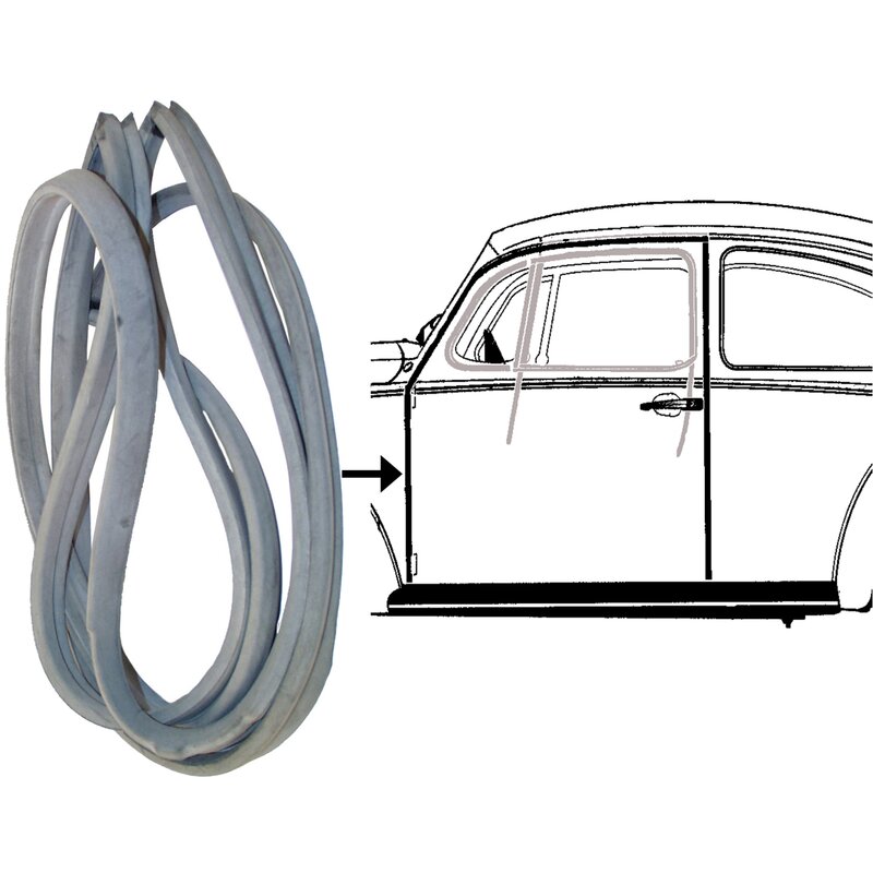 Sedan Beetle Door Seal - Left - 1956-66