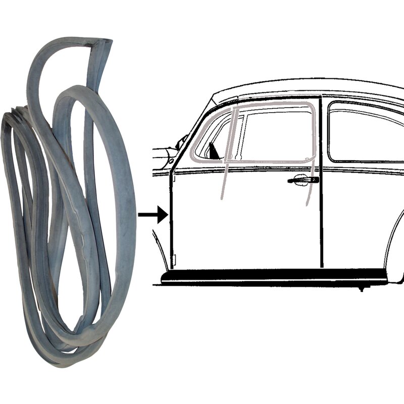 Sedan Beetle Door Seal - 1967-79 - Left