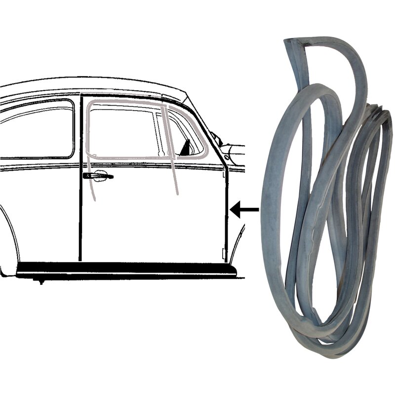 Sedan Beetle Door Seal - 1967-79 - Right