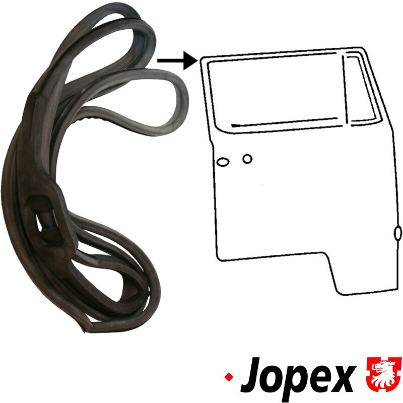 Baywindow Bus Cab Door Seal - Right - Top Quality