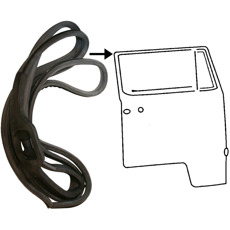 Baywindow Bus Cab Door Seal - Right