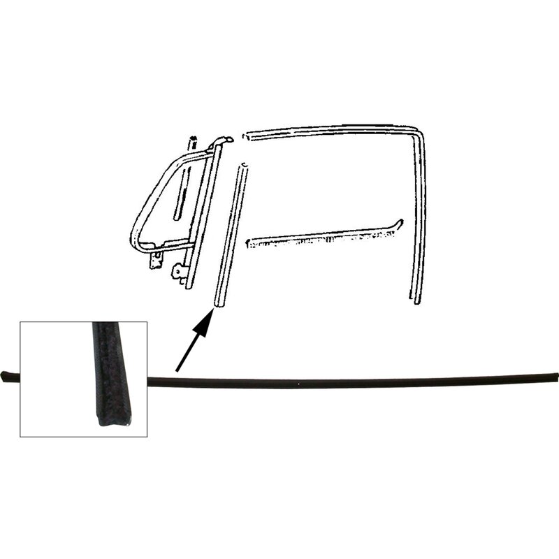 Beetle Small Vertical Felt Channel - 1965-79 (Also Baywindow Bus Small Felt Channel)