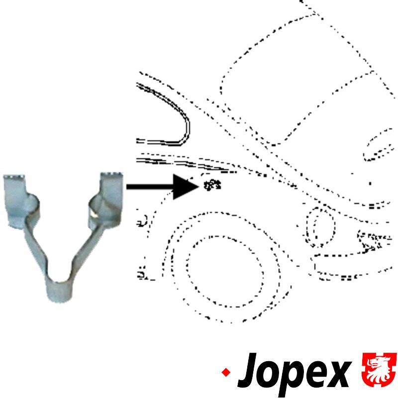 Beetle Body Moulding Clip - 1947-66