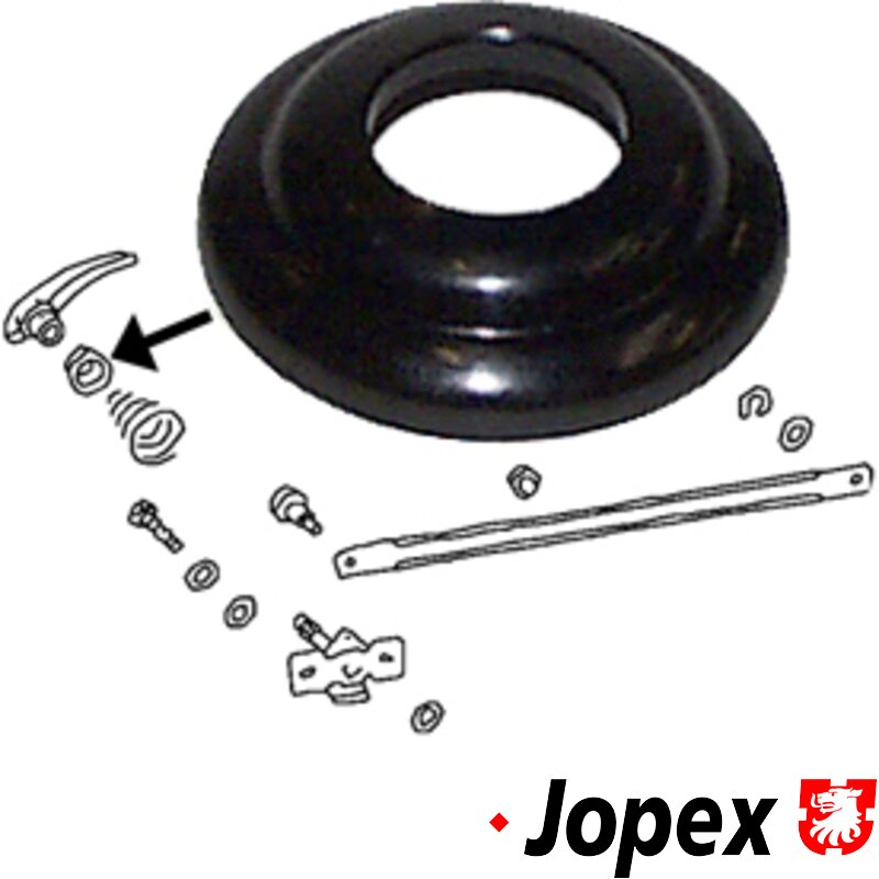 Black Window Winder Escutcheon (Also Door Handle Escutcheon) - T1 (1950-55), T2 1950-60)