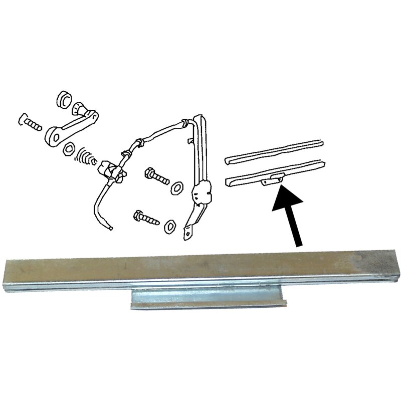 Beetle Window Lifter Channel - 1952-64 240mm