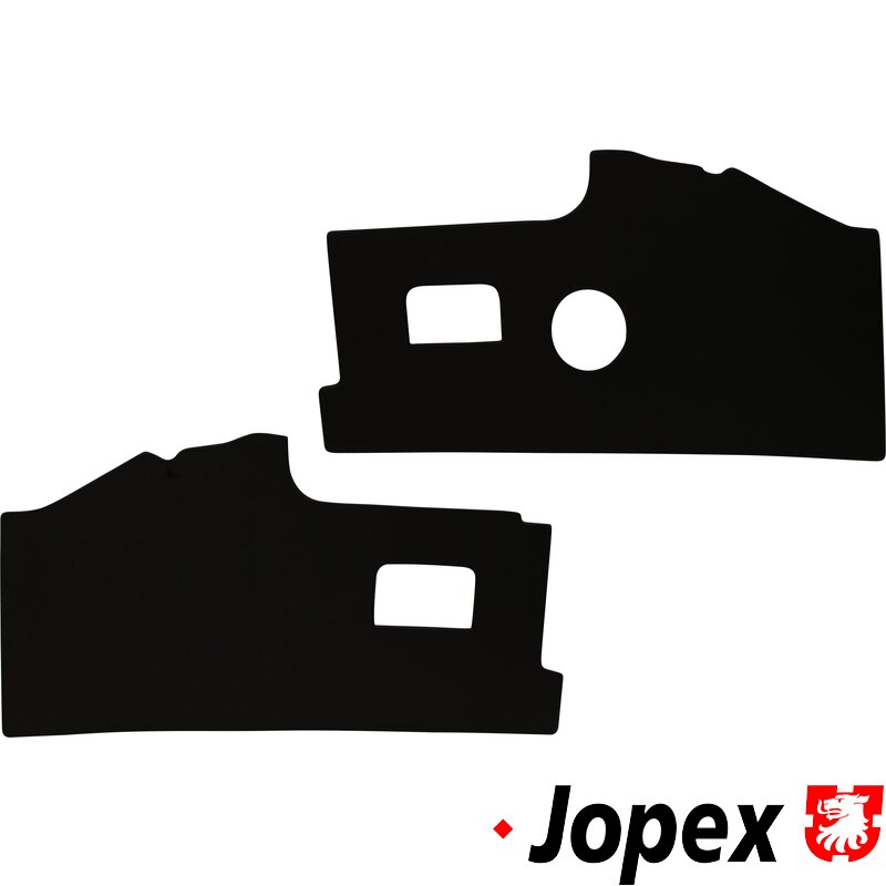 Baywindow Bus Front Kick Panels (Black Card) - LHD - 1968-72