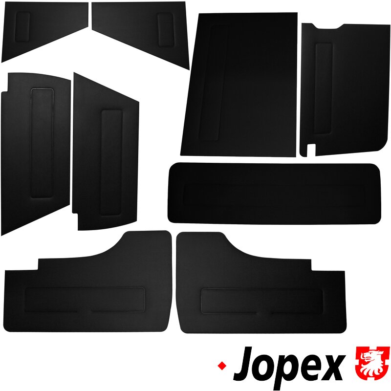 Type 25 Black Door Panel Kit - LHD - 1986-92 - 9 Piece Kit