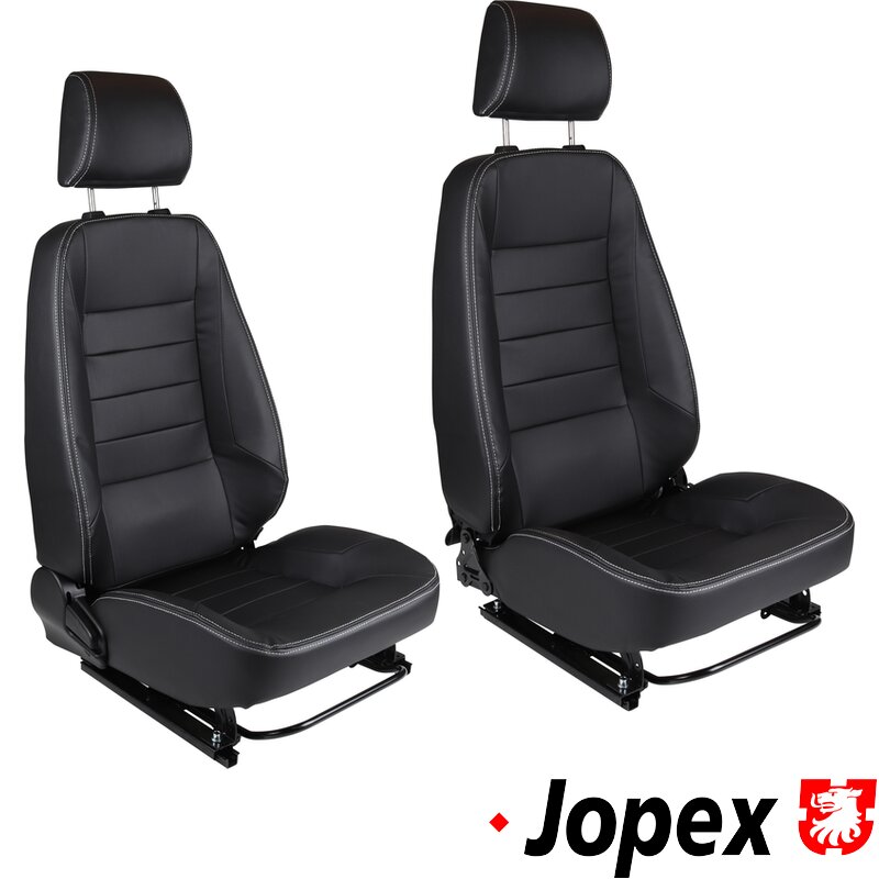 Classic Line Sports Seat Set - Black - With Headrests - Universal