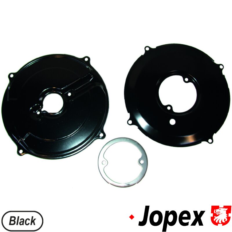 3 Piece Alternator Black Backing Plate Kit (Also Fits 30Amp Dynamo)