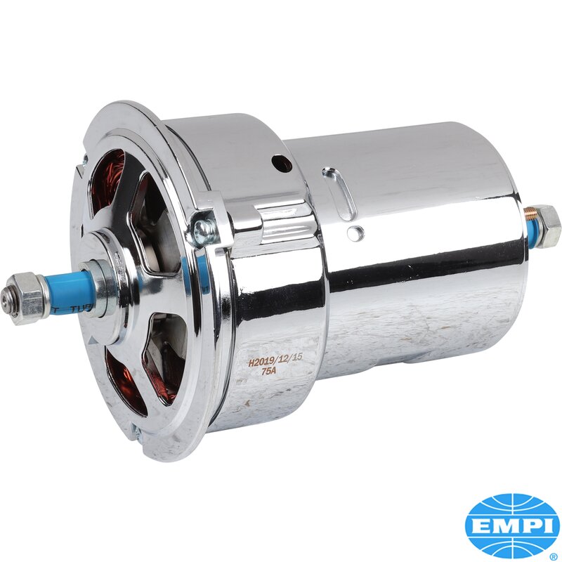 Chrome 75 AMP Alternator - Type 1 Engines