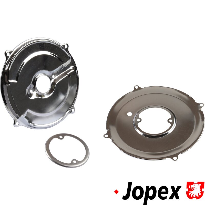 3 Piece Alternator Chrome Backing Plate Kit (Also Fits 30Amp Dynamo)