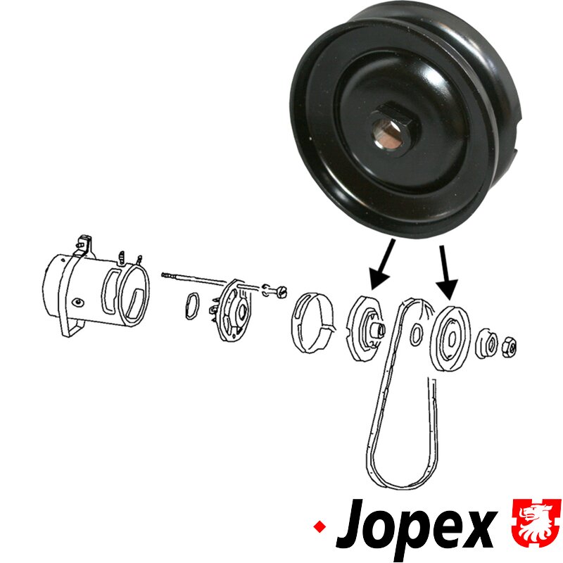 Top Quality Standard Top Pulley - Type 1 Engines (Fits Alternator Or Dynamo) - 12 Volt