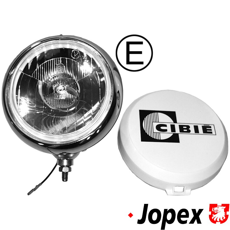 Langdistanselykt, sort/krom Ø 180 mm, E-merket, Cibie