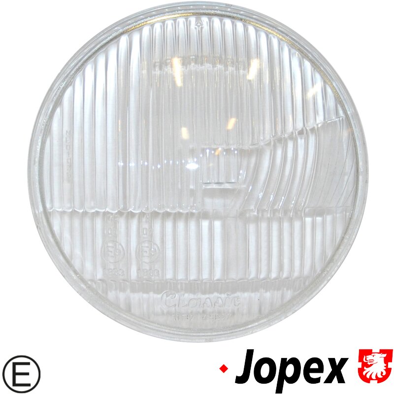 Karmann Ghia Headlamp Lens, With E-mark - European Beam Pattern