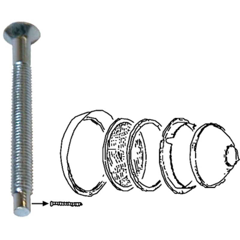 Beetle Headlight Rim Retaining Screw - 1968-79 (Also Baywindow Bus) - 1 Screw And 3 Screw Headlights