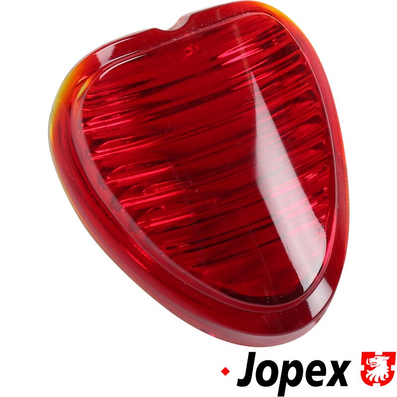 Beetle Heart Tail Light Lens (Upper) - 1952-55 (Oval Window Beetle)