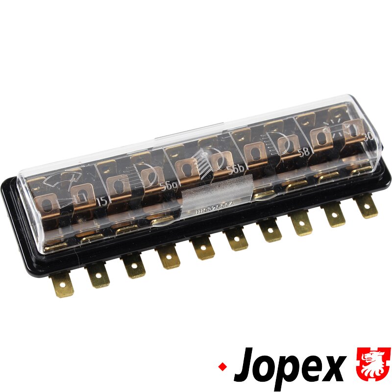 Beetle 10 Pole Fuse Box - 1966-71 (With Cover)