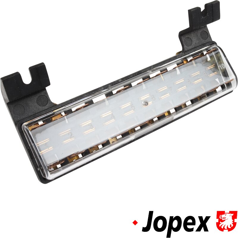 Sikringsskap med deksel, sort, for 10 sikringer