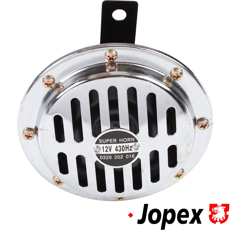 Horn, 12 V, Bosch-stil, krom, uten E-merke