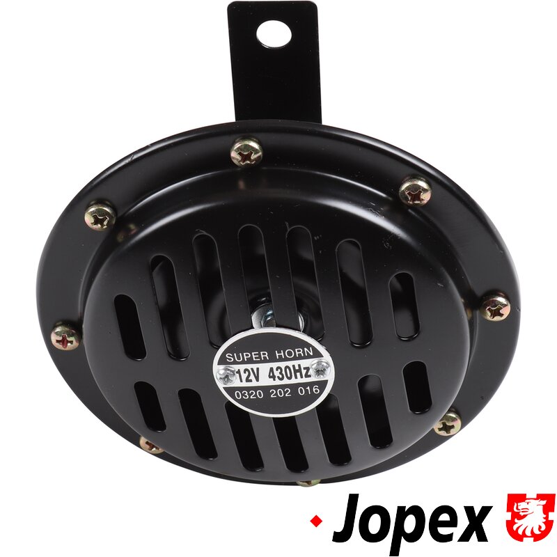 Horn, 12 V, Bosch-stil, svart, uten E-merke