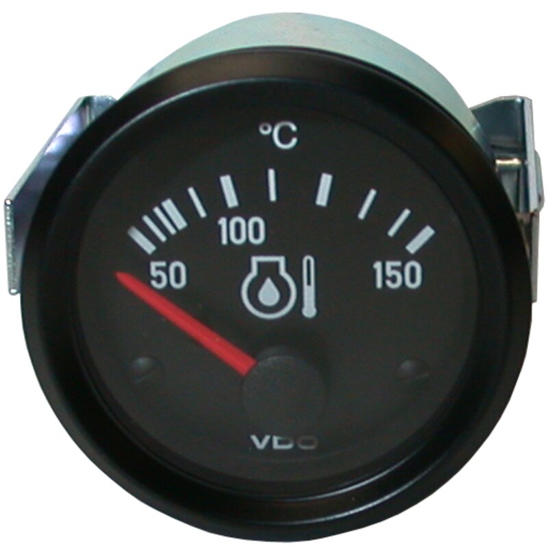 VDO Black Face 52mm Oil Temperature Gauge (Celsius)