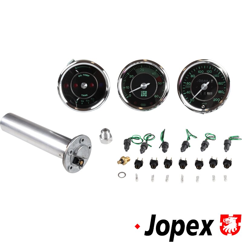 Porsche 356 Gauge Set (Fuel And Temperature, Speedometer And Tachometer)