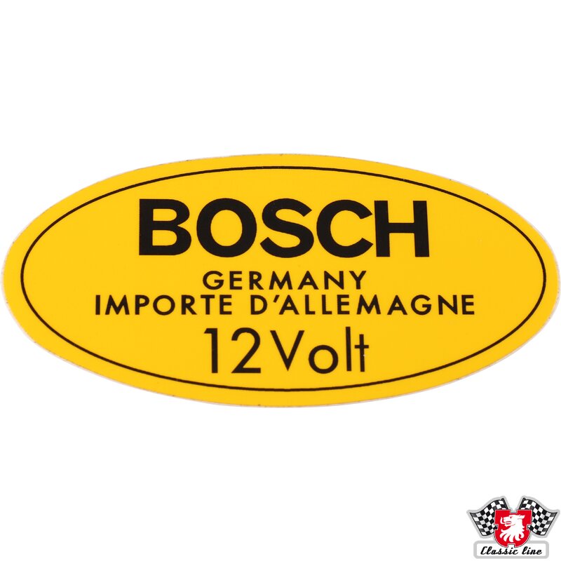 Klistremerke for fordeler, Bosch 12V