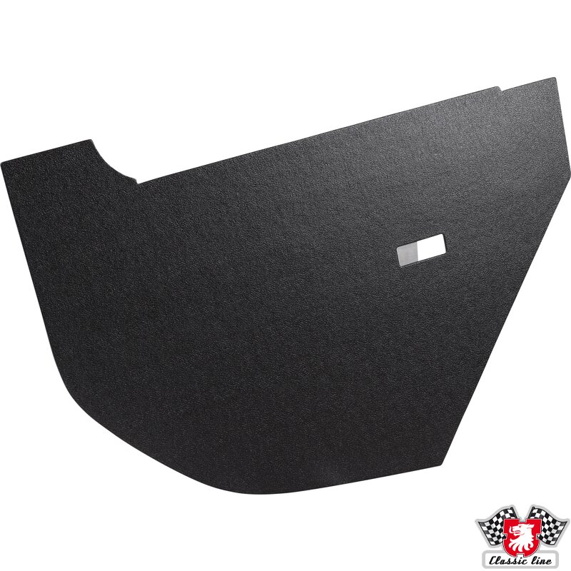 Innvendig panel med hull ved fotbrønn papp svart venstre