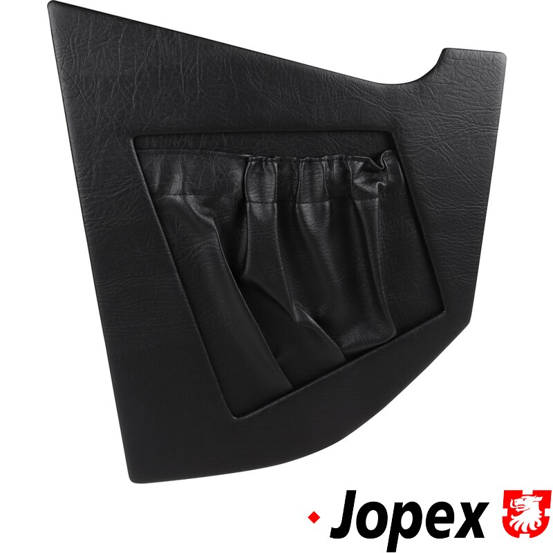 Innvendig panel med lomme ved fotbrønn, svart, høyre