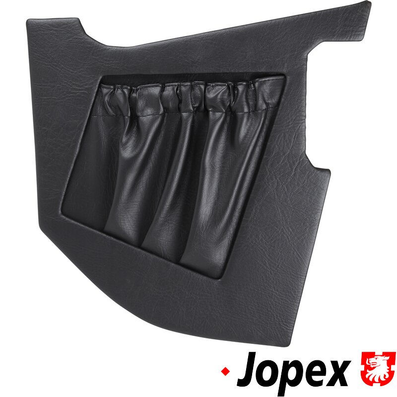 Innvendig panel med lomme ved fotbrønn, svart, venstre