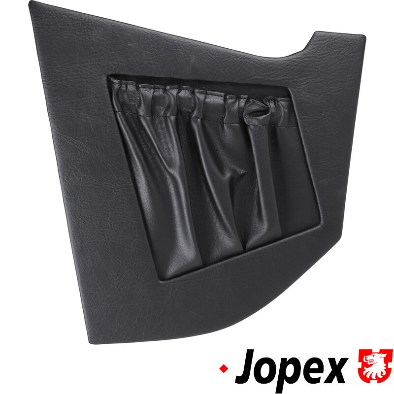 Innvendig panel med lomme ved fotbrønn, svart, høyre