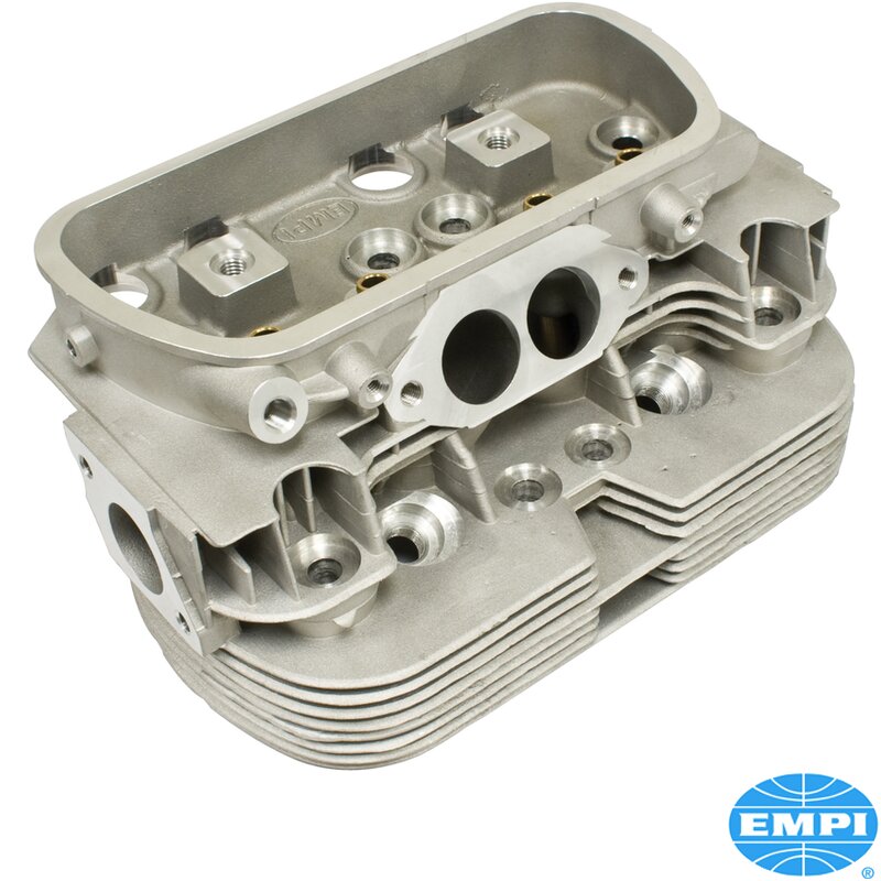 Sylinderhode, dobbel port, 85,5 mm boring, for 14 mm - 12,7 mm gjengelengde tennplugg. Uten ventiler