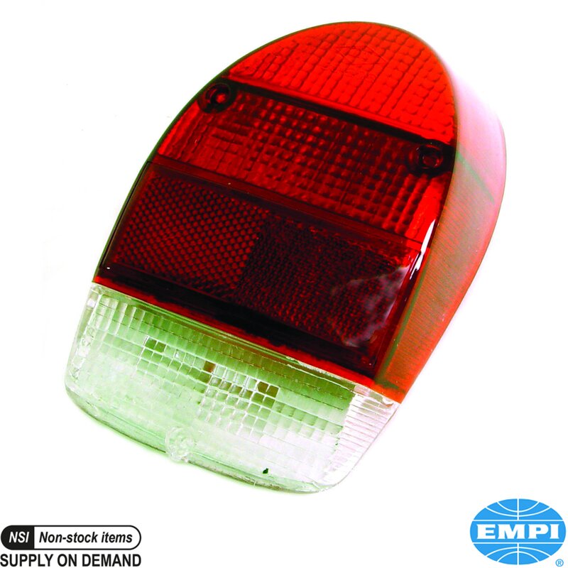 Linse for baklys, rød/hvit, amerikansk versjon, uten E-merke, høyre