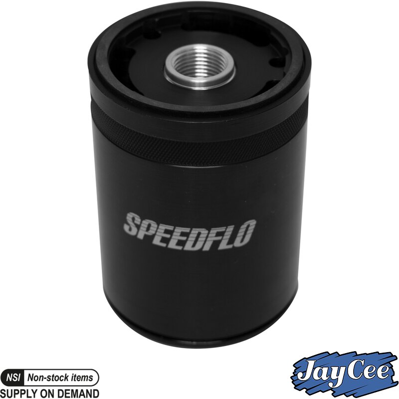 Oljefilter, Billet Style, aluminium, svart, Speedflo