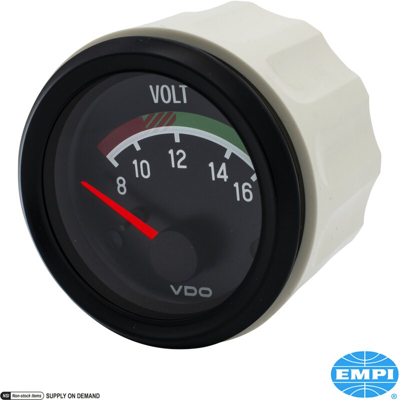 VDO Black Face 52mm Voltmeter Gauge